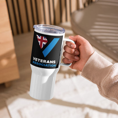 Travel mug with a handle